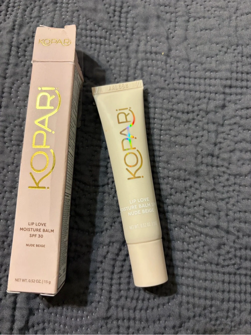 Kopari Lip Love Moisture Balm Tube in Nude Beige